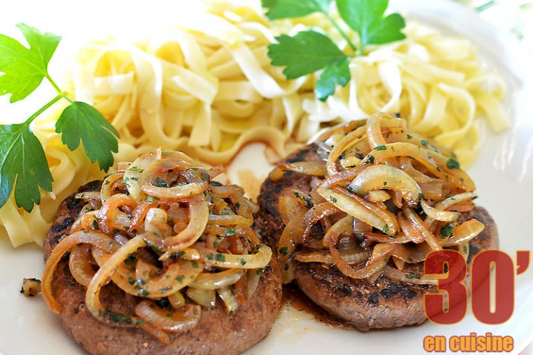 Steak haché aux oignons 30 minutes en cuisine