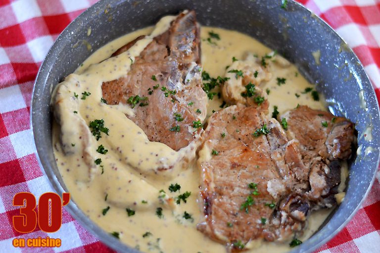 Côte de veau à la moutarde à l’ancienne | 30 minutes en cuisine