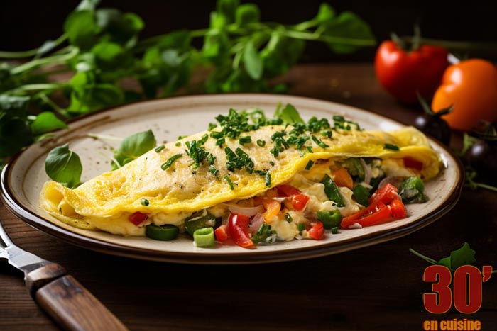 Omelette aux légumes et feta